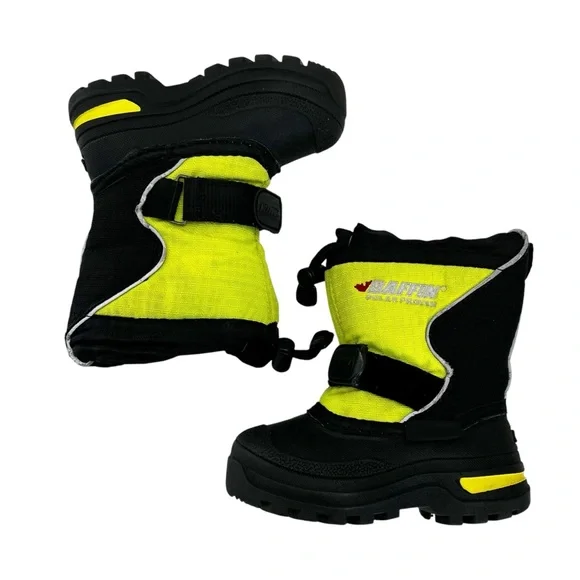 Baffin Kids Black and Yellow Winter Boots - Picture 1 of 10
